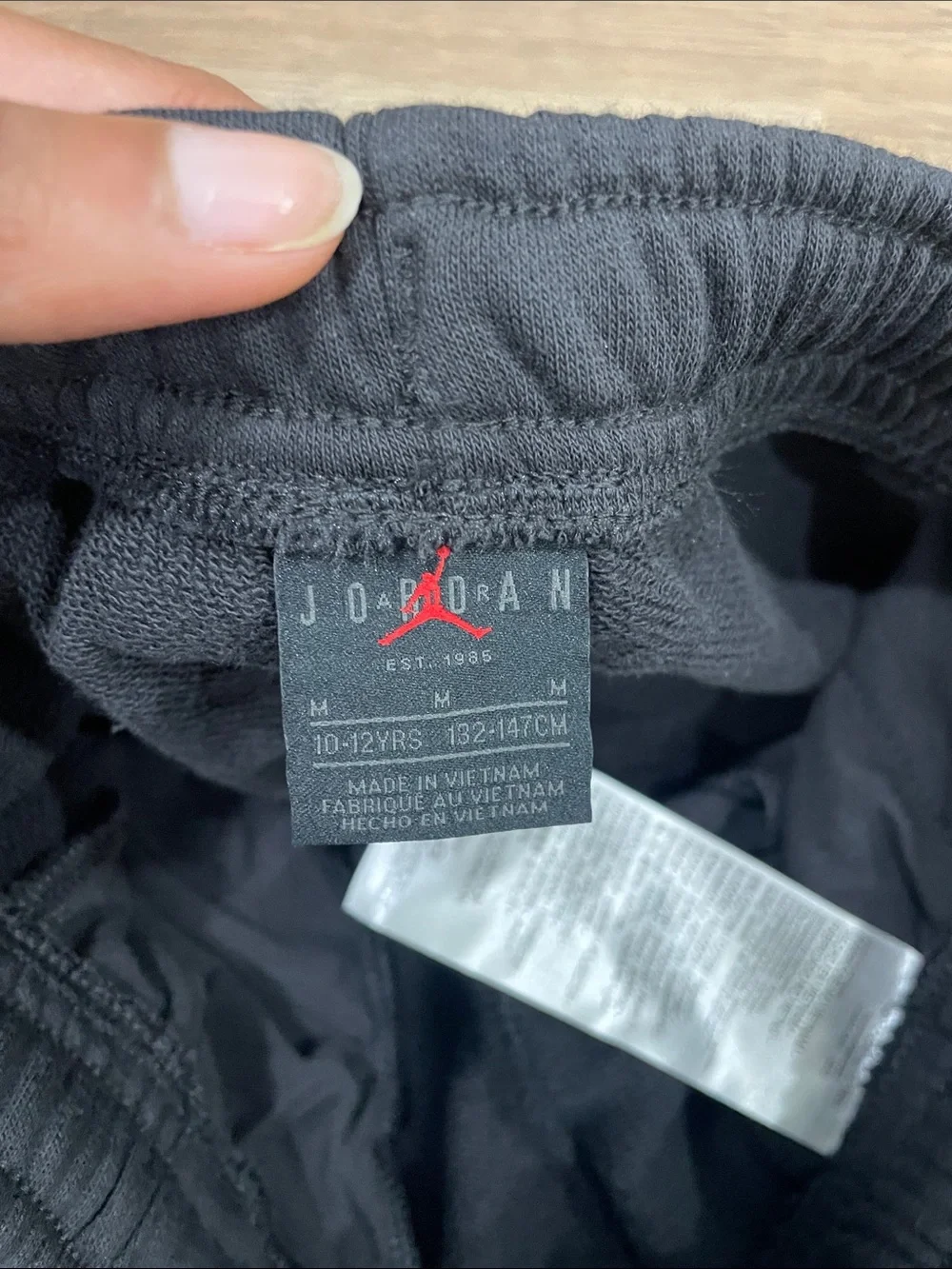 Jordan Men’s Black Athletic Shorts with Red Accents